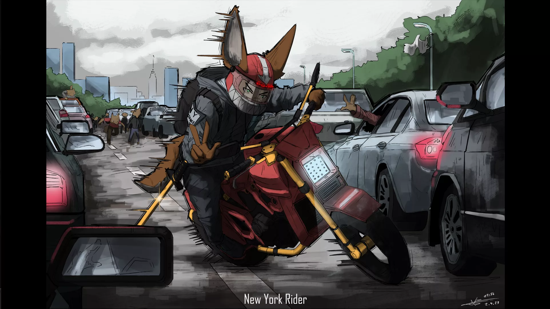 Recent Drawing I Made Cuz I Like Motorcycles And Fluffy Foxes Nudes Furry Nude Pics Org