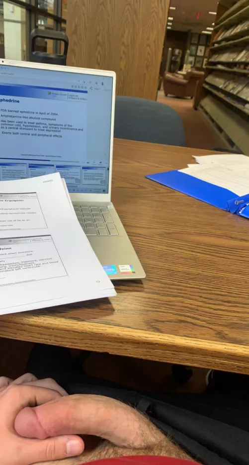 18 college student bored in the library trying to do some homework and got very horny. Tell me what you think:) Pms Open