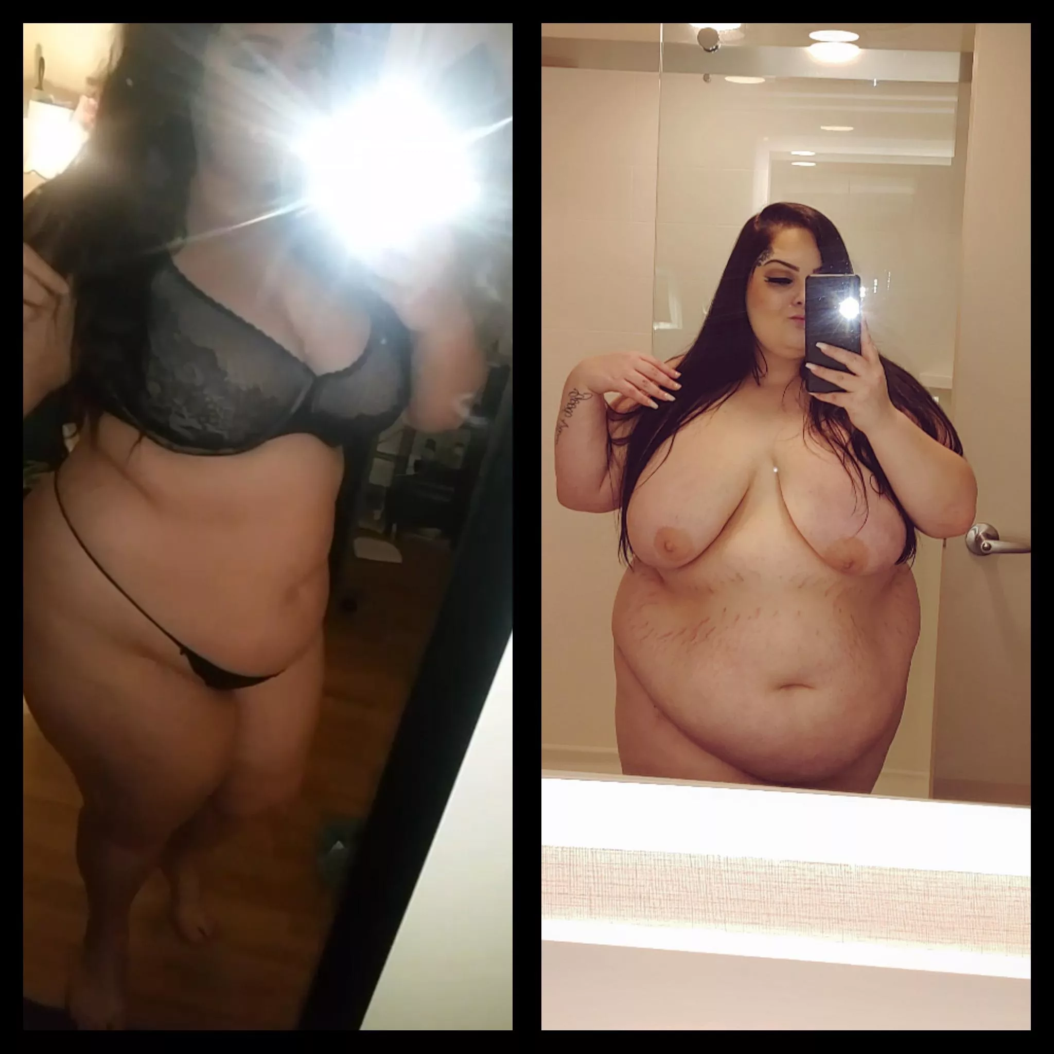 3 year difference💖 I'm just out here getting hotter everyday 😍 I have zero self control 😌