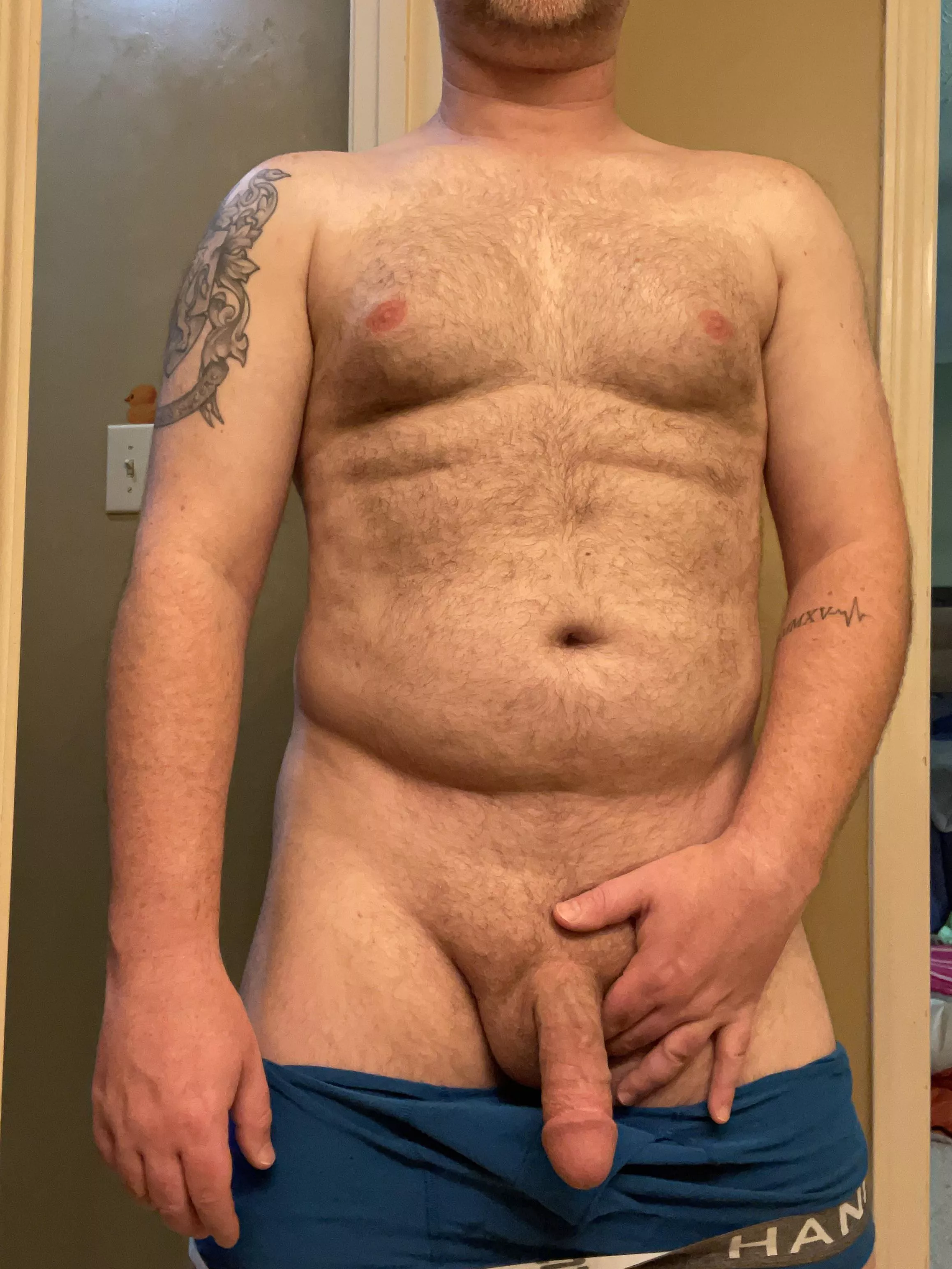 (38) you walk in on me…