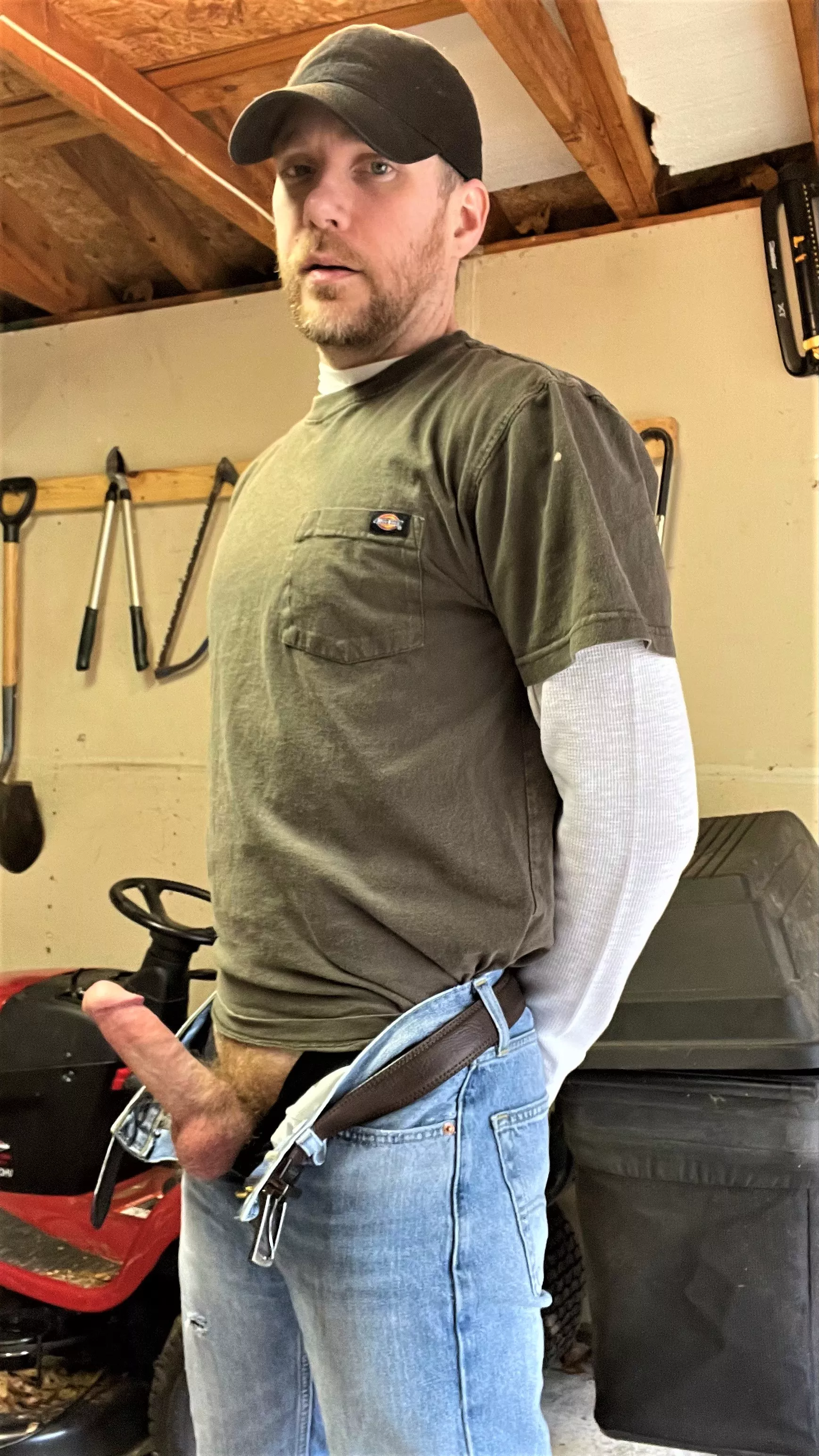 (41) I was going to clean out the garage, but something came up.