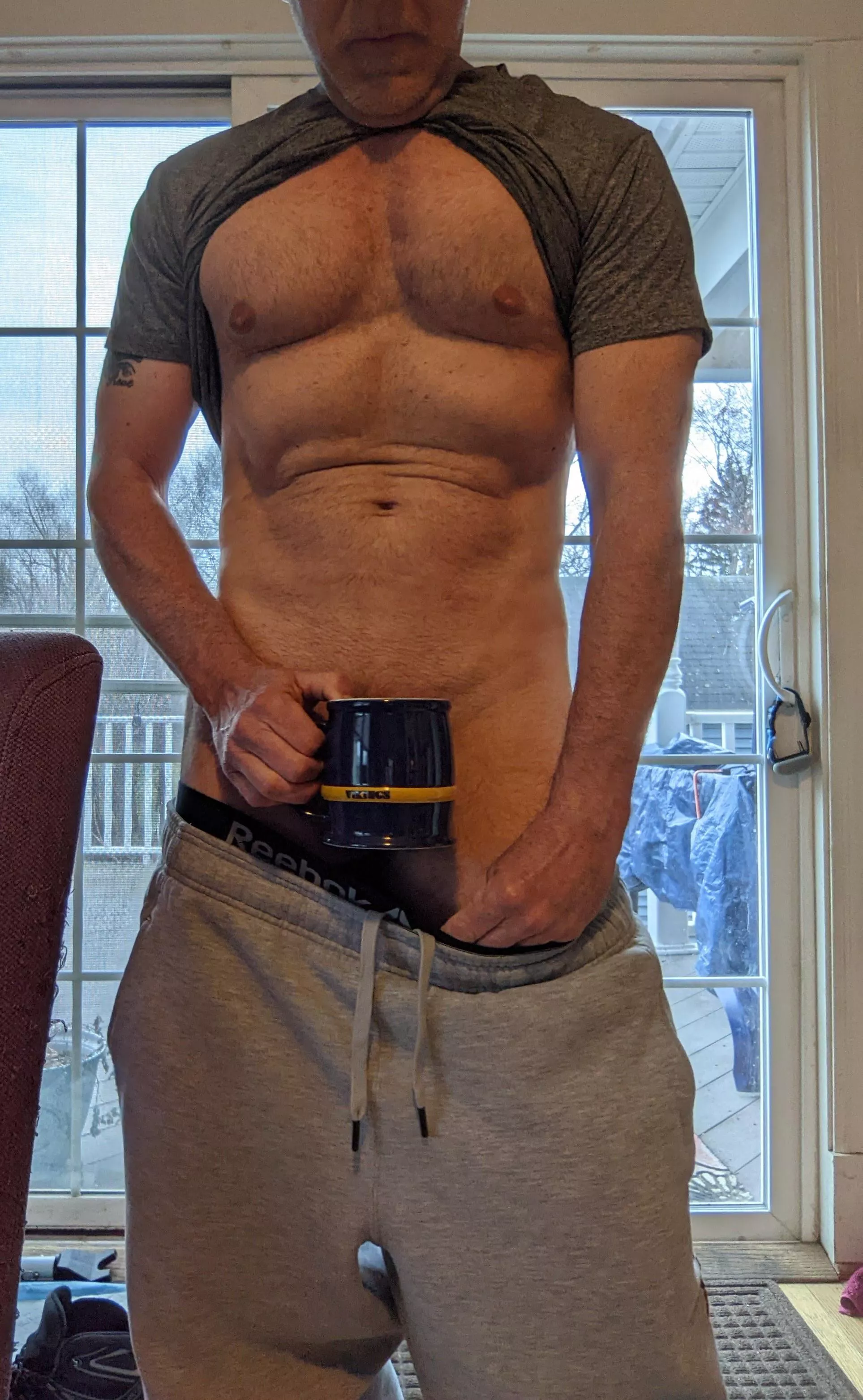 (57) 2 of my favorite things, coffee and a sneaky disrobe. (57) 2 of my favorite things, coffee and a sneaky disrobe.