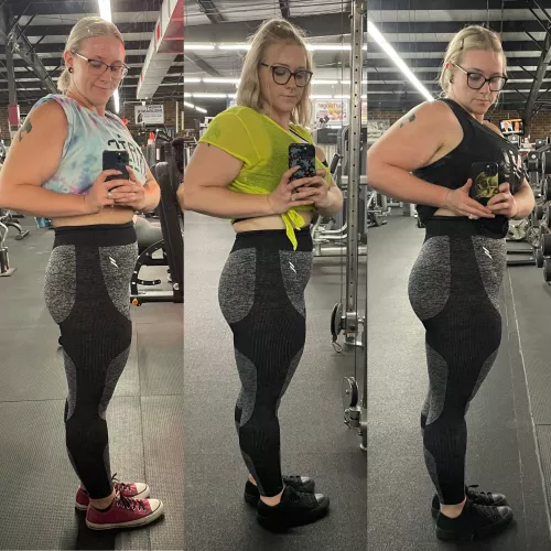 6 months ago, 3 months ago, and yesterday. Finally seeing those flutes grown after adding more protein to my diet and progressive overload with the weights!!