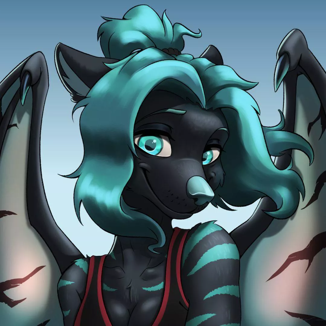 A dragon doggo I got commissioned for :) ~ Art by me 🍪