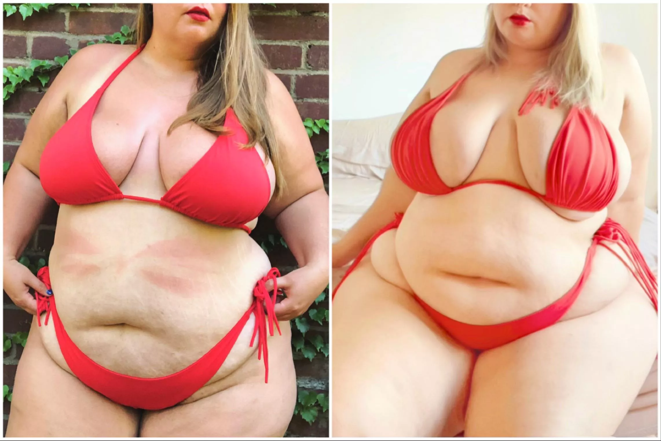 A few years and a few pounds, same swimsuit A few years and a few pounds, same swimsuit