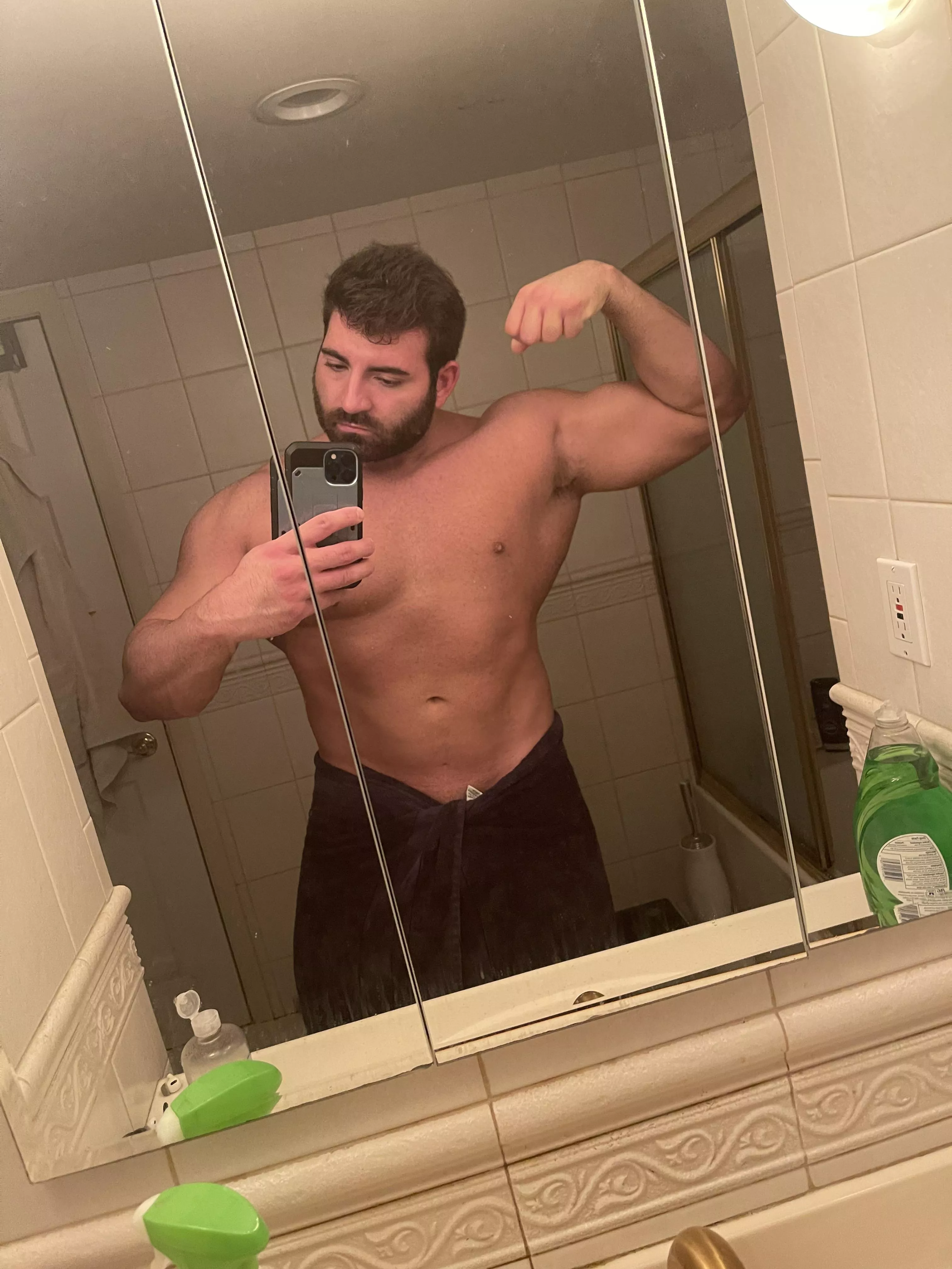 A little post shower posing