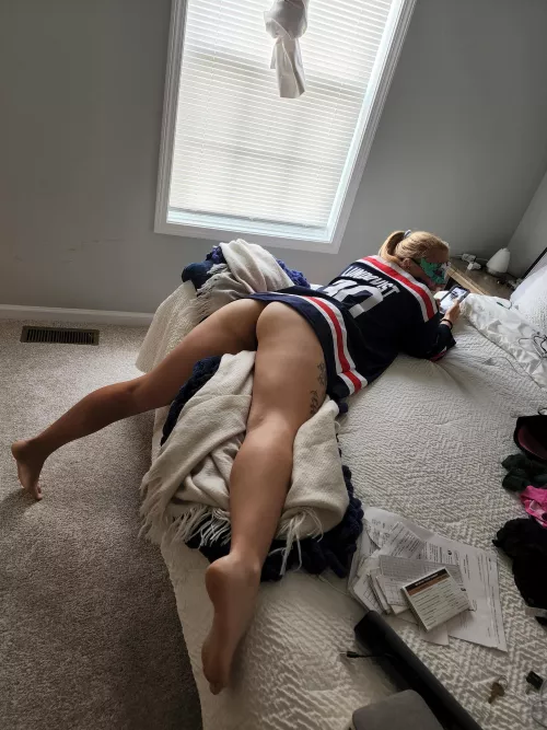 A little relaxing in my favorite jersey