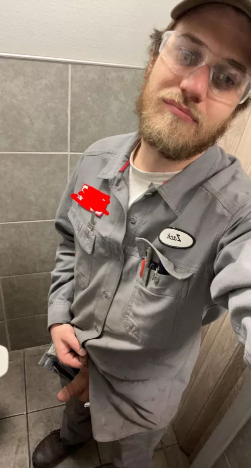 A little softy in the bathroom at work. Trust me, I’m a grower ;)