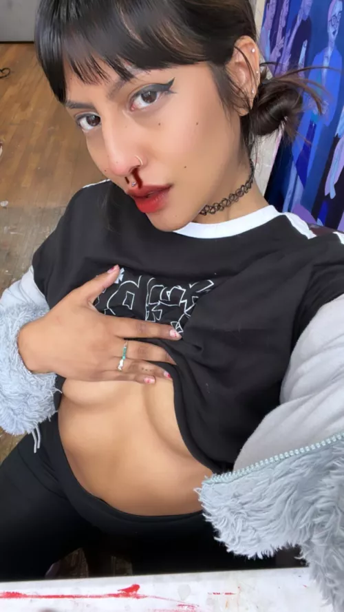 A little too obsessed with this 🩸 nose filter 😈