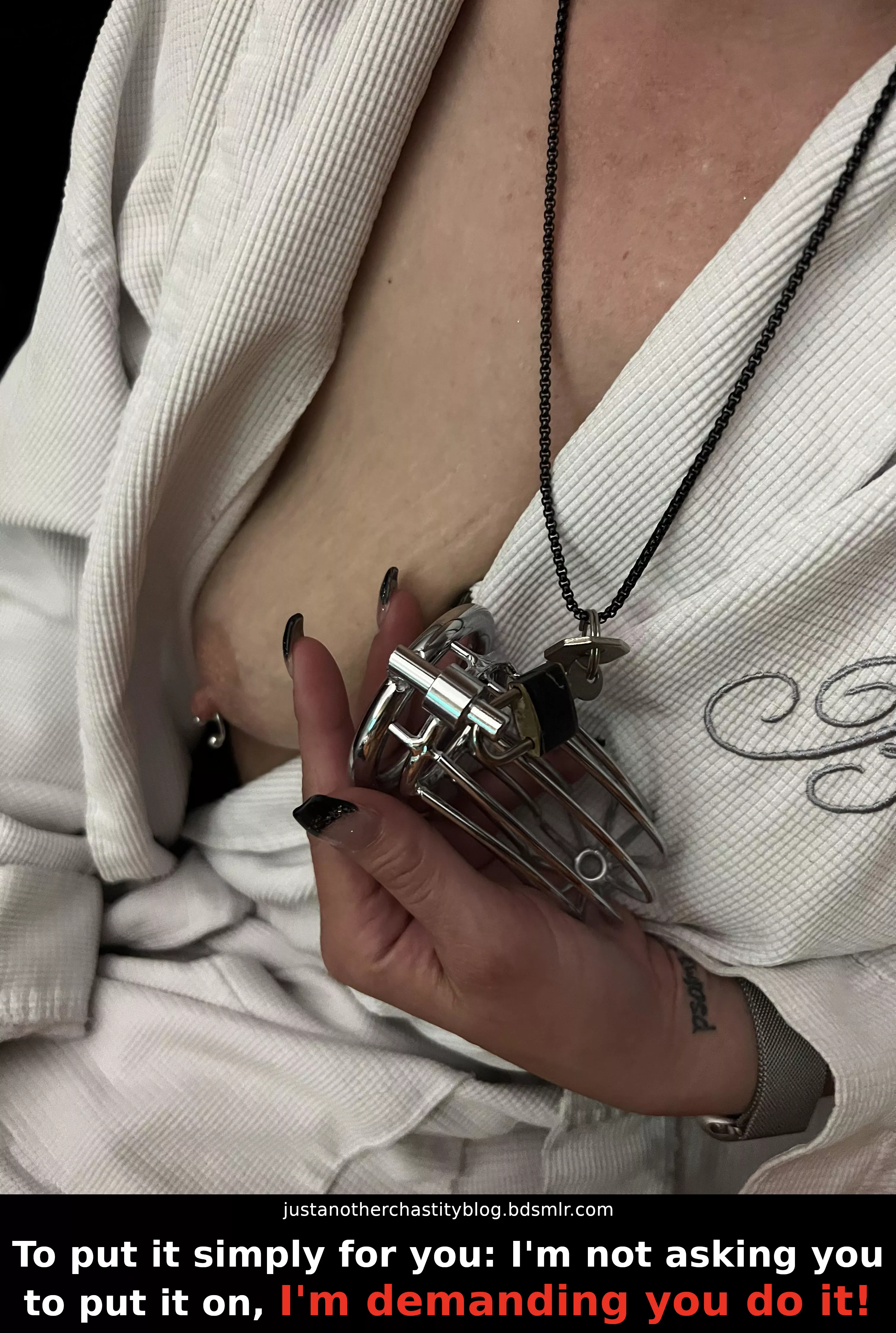 A lot changes in the game with chastity the first time it is really seriously demanded of you!