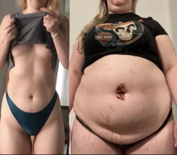 A moment of silence for her thigh gap 🙏🏼 (and yes that is chocolate in her belly button I had stuck an eclair in it)