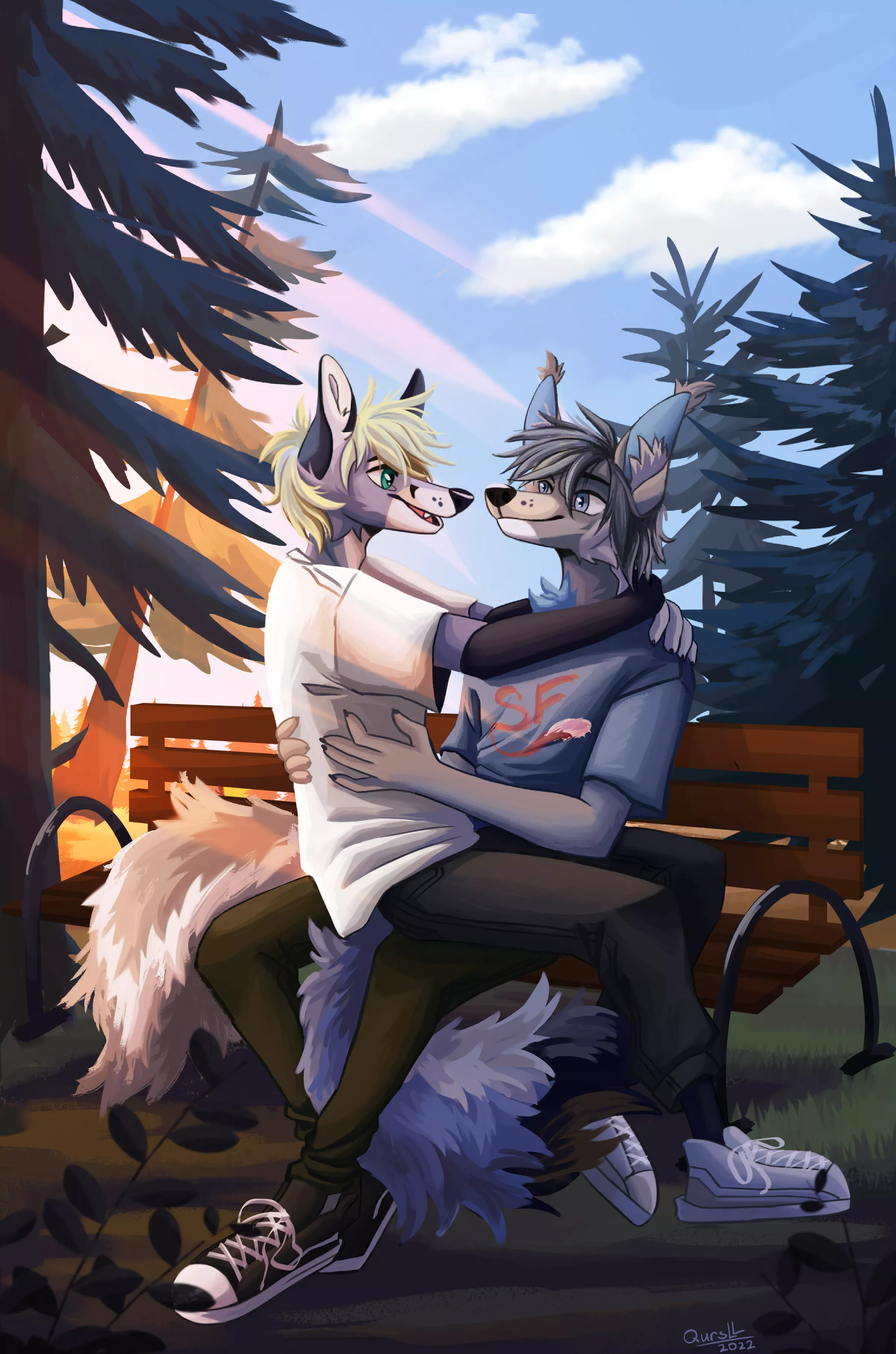 A pic that me and my bf got for each other! artist link in the description.