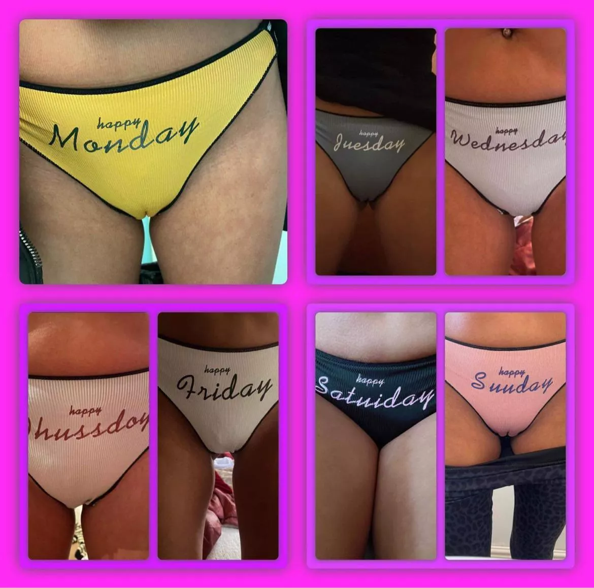 A thong for everyday of the week ❤️