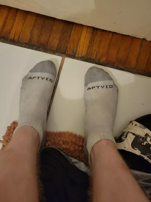 after a long day of work my feet are nice and sweaty