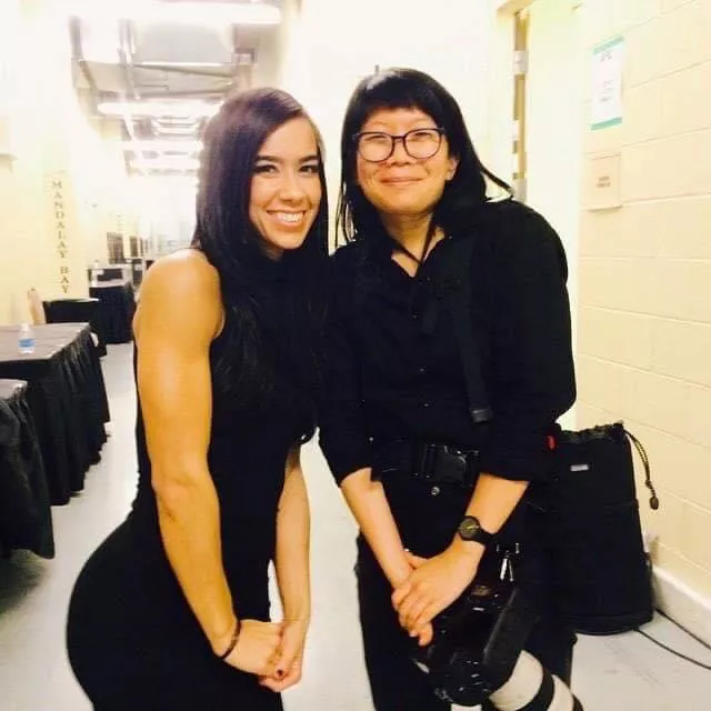 AJ’s ass in tight black dress