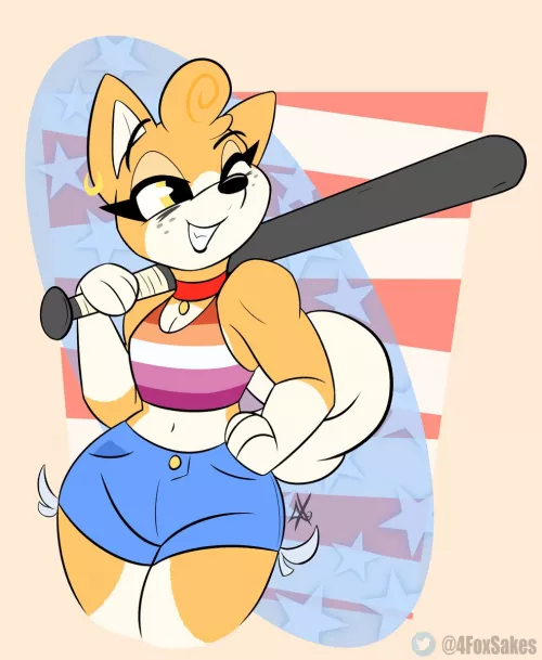 All American doge mama (art: 4FoxSakes (Me))