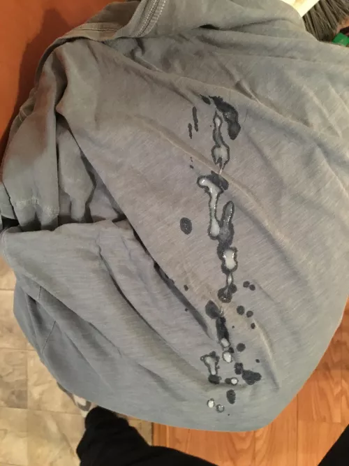 An hours worth of edging. Wish I had a dark shirt