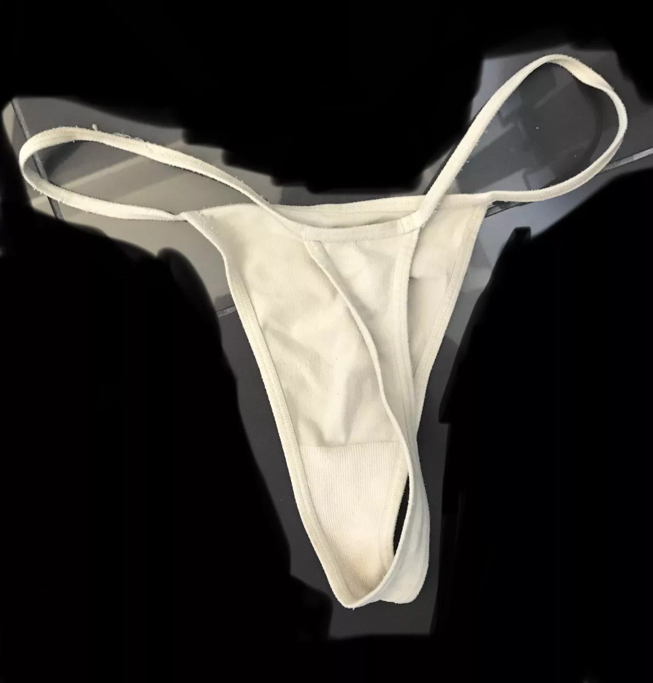 Another of my mom’s thongs, who would like to to jerk off with it?