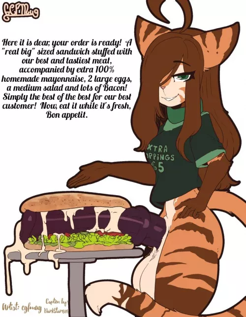 Anyone want a sandwich? [Sandwich with extra Cum][No, I mean mayonnaise '-'][Furry Futa][Gender Neutral][Futa Sandwich] Artist: gcfmug