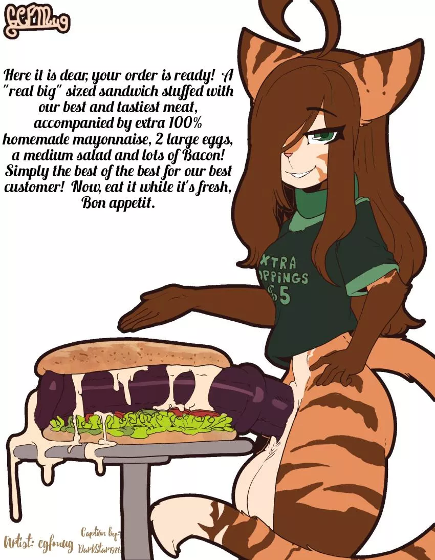 Anyone want a sandwich? [Sandwich with extra Cum][No, I mean mayonnaise '-'][Furry Futa][Gender Neutral][Futa Sandwich] Artist: gcfmug