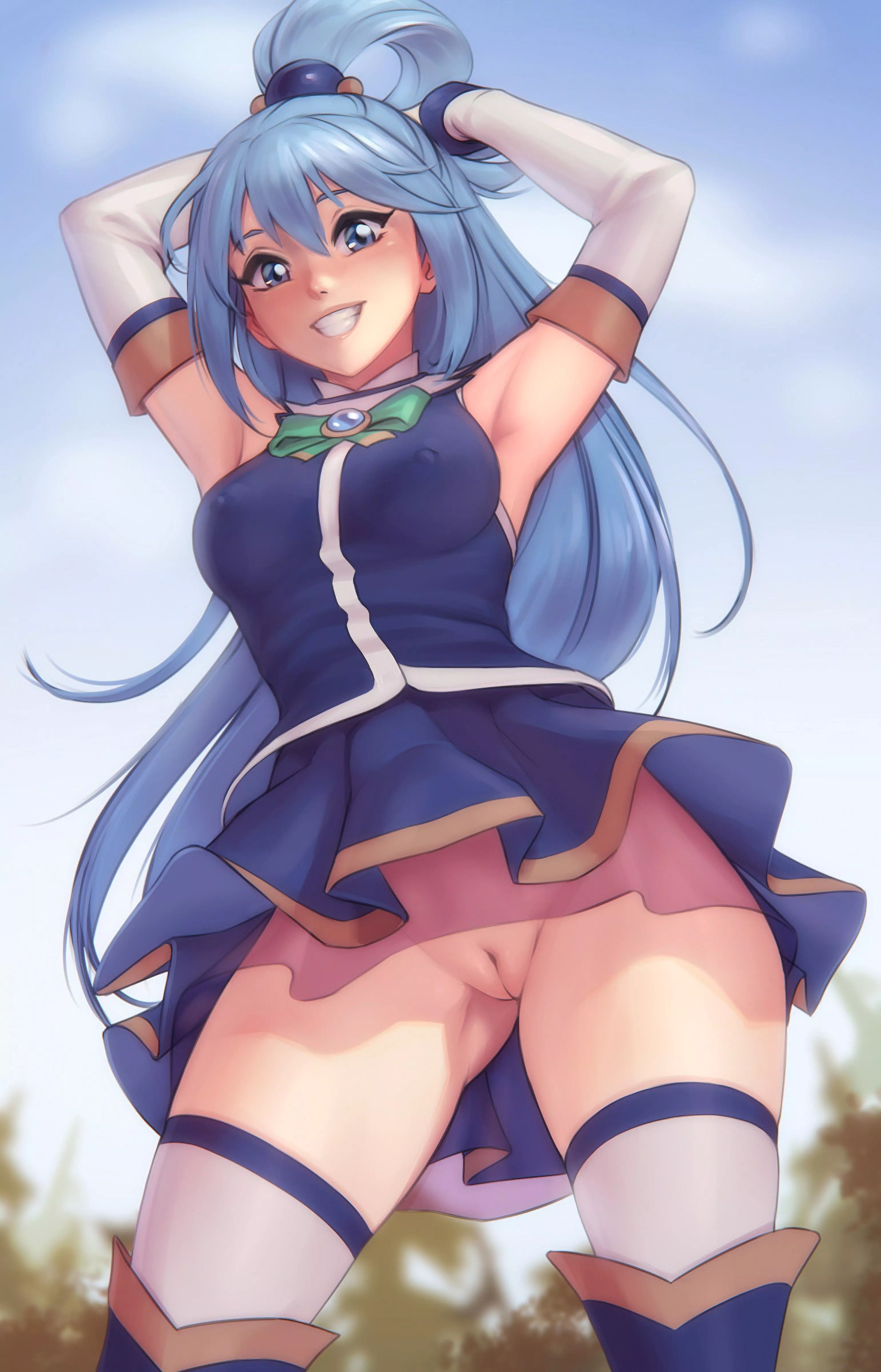 Aqua going commando