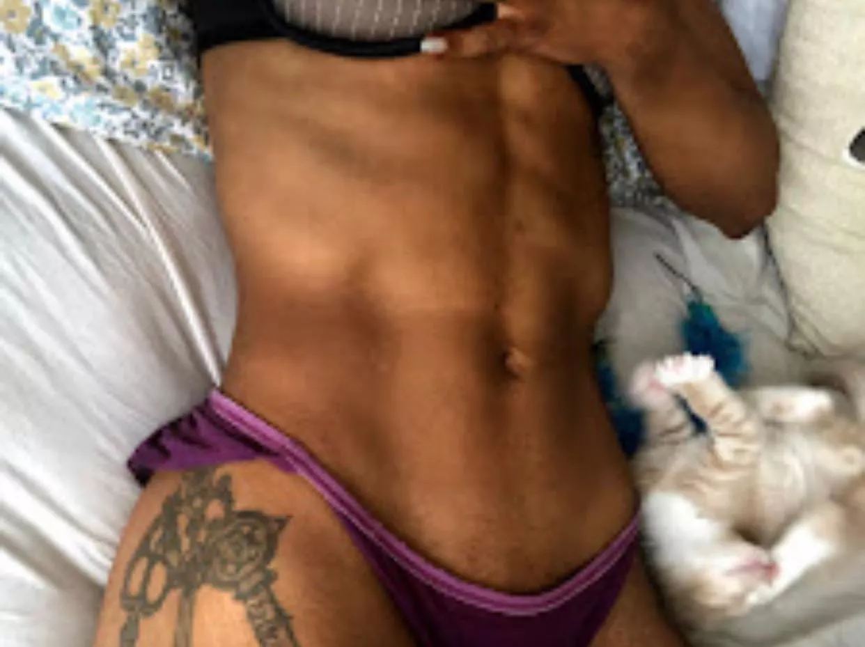 Are my abs hard enough for you to make a mess on yet?🥺😈