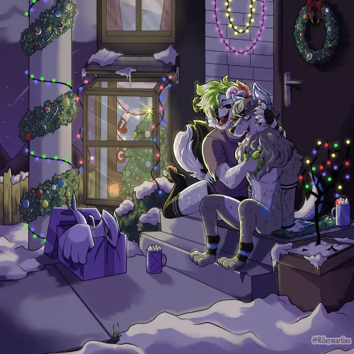 [Art by me] What is your favourite holiday? Mine is christmas :) btw my commissions are open
