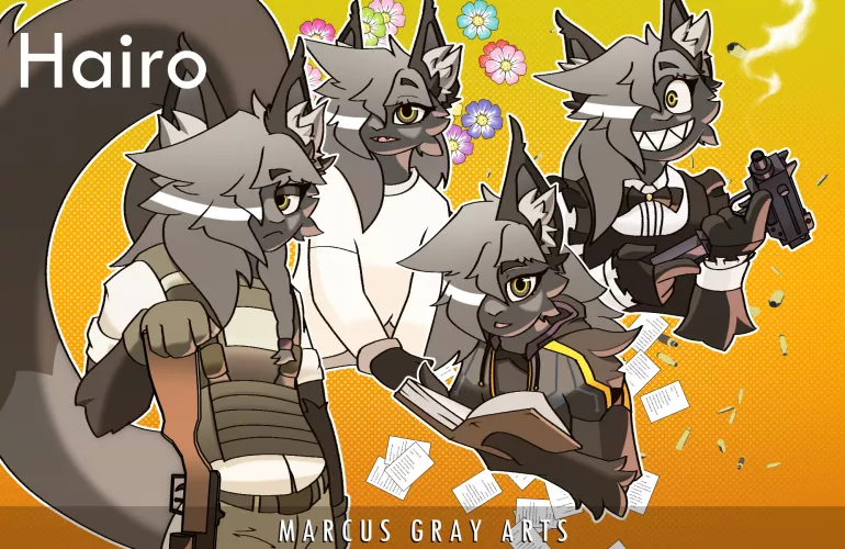 Art trade with Mitchell_FJN on Twitter, art by me