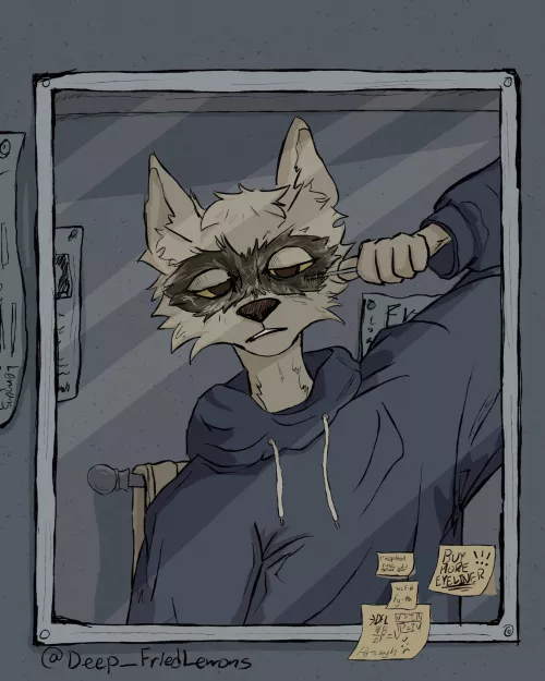 As an albino, Sammy uses eyeliner to have stripes like his friends