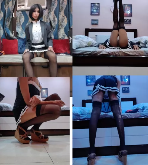 Asian girls are fast to adapt. They know that if boss wont fuck them as the office sluts they can just drop the suit and be obidient maid girls instead 😛🥺💋