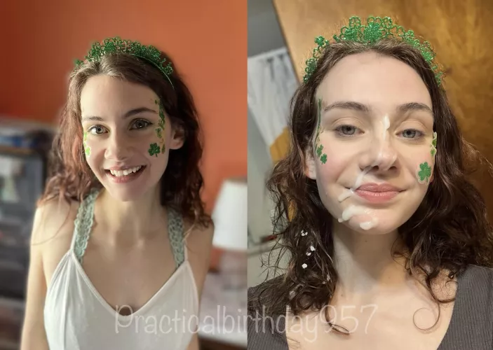 At the st Patrick’s day party vs as soon as I get home ;)