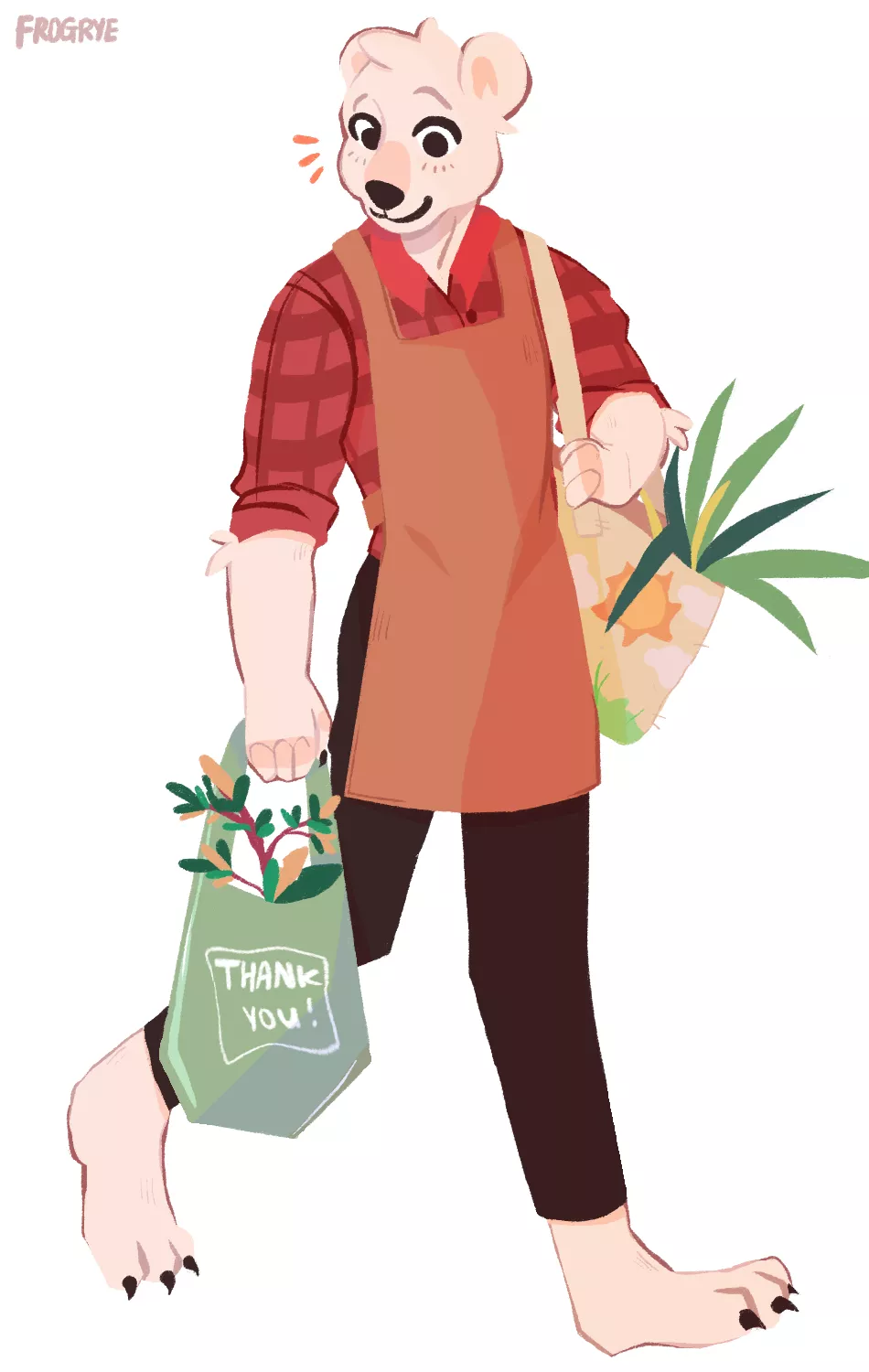Barnaby Shopping At The Farmer's Market - Art by @frogrye for me