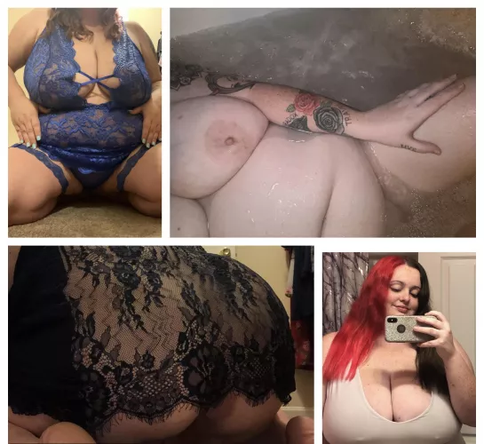 BBW w size 48F tits🥵 solo vids, amateur boy/girl sex vids, lingerie pics, sexting, customs & so much more 😈