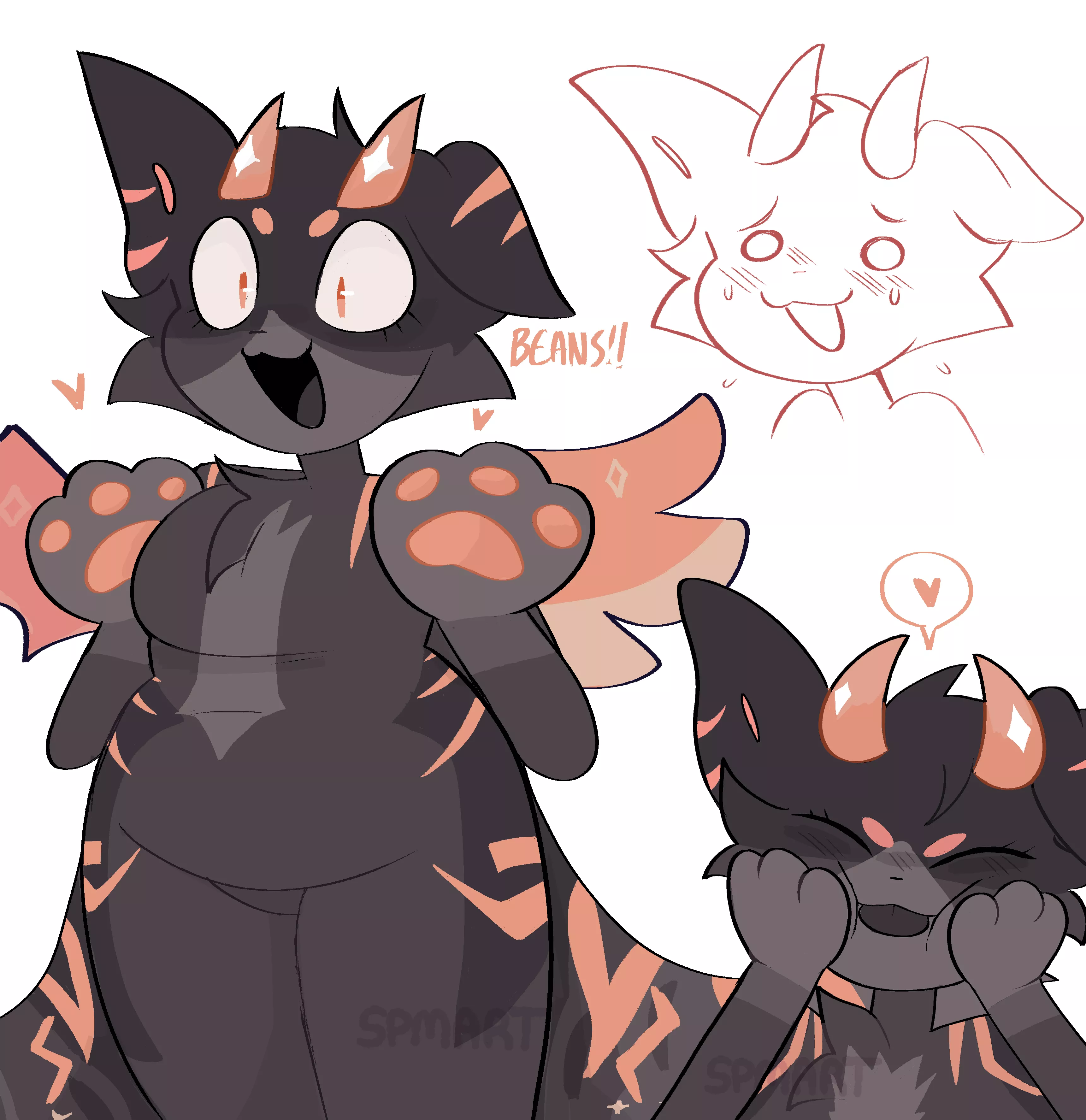 BEANS!! (gift by me, spritecolamonster on Instagram)