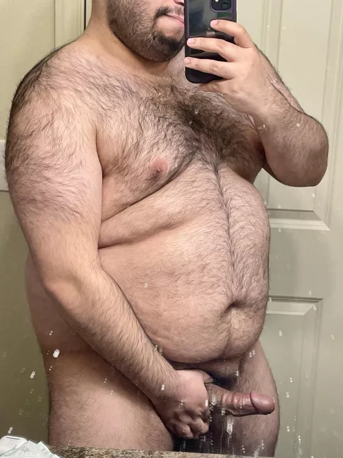 Bear body with the big dick to match. DMs are open - cubs are my favorite 😈😉