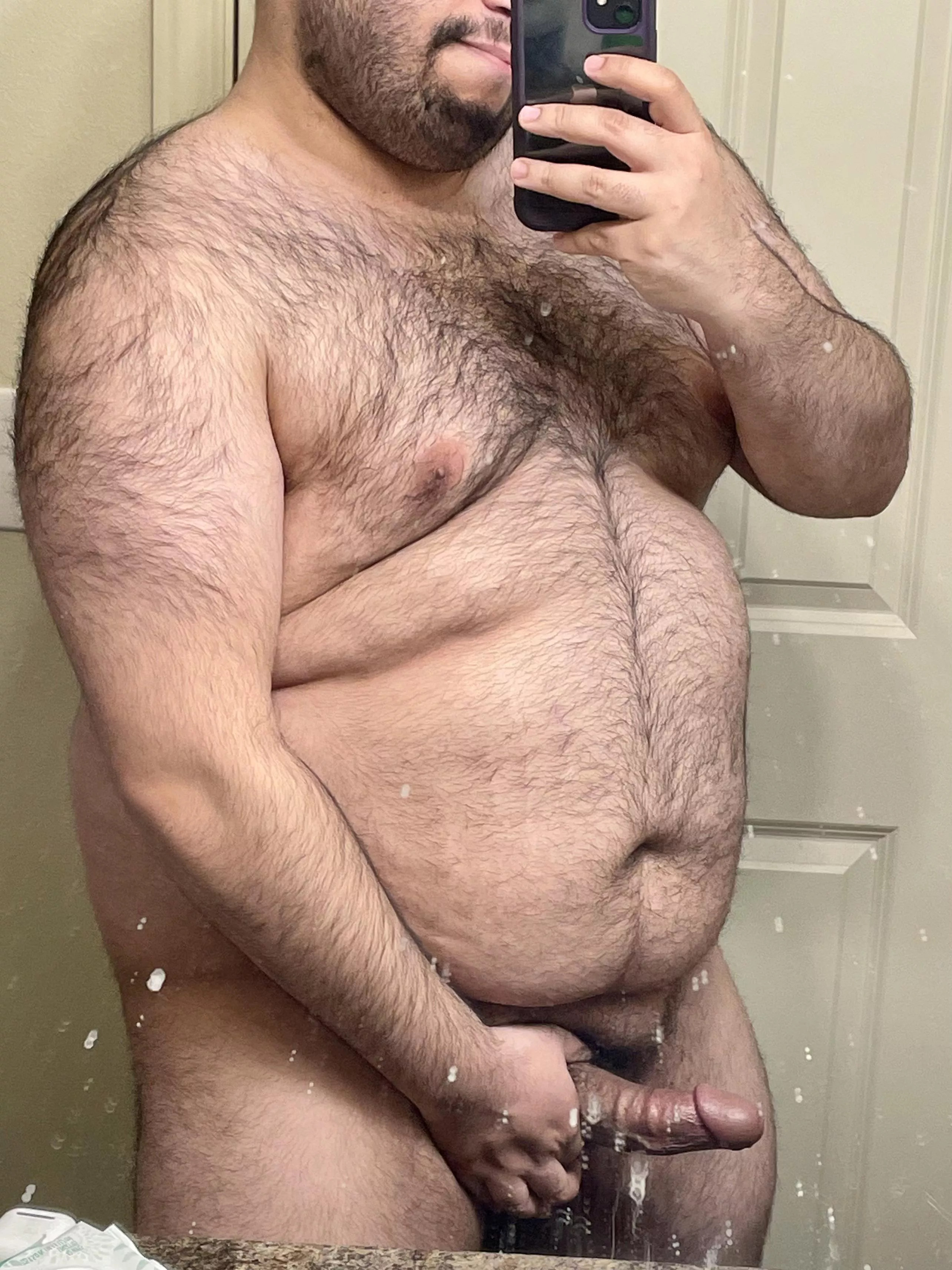 Bear body with the big dick to match. DMs are open - cubs are my favorite 😈😉