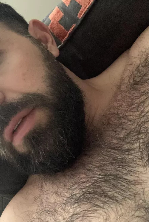 Beard and chest hair meet