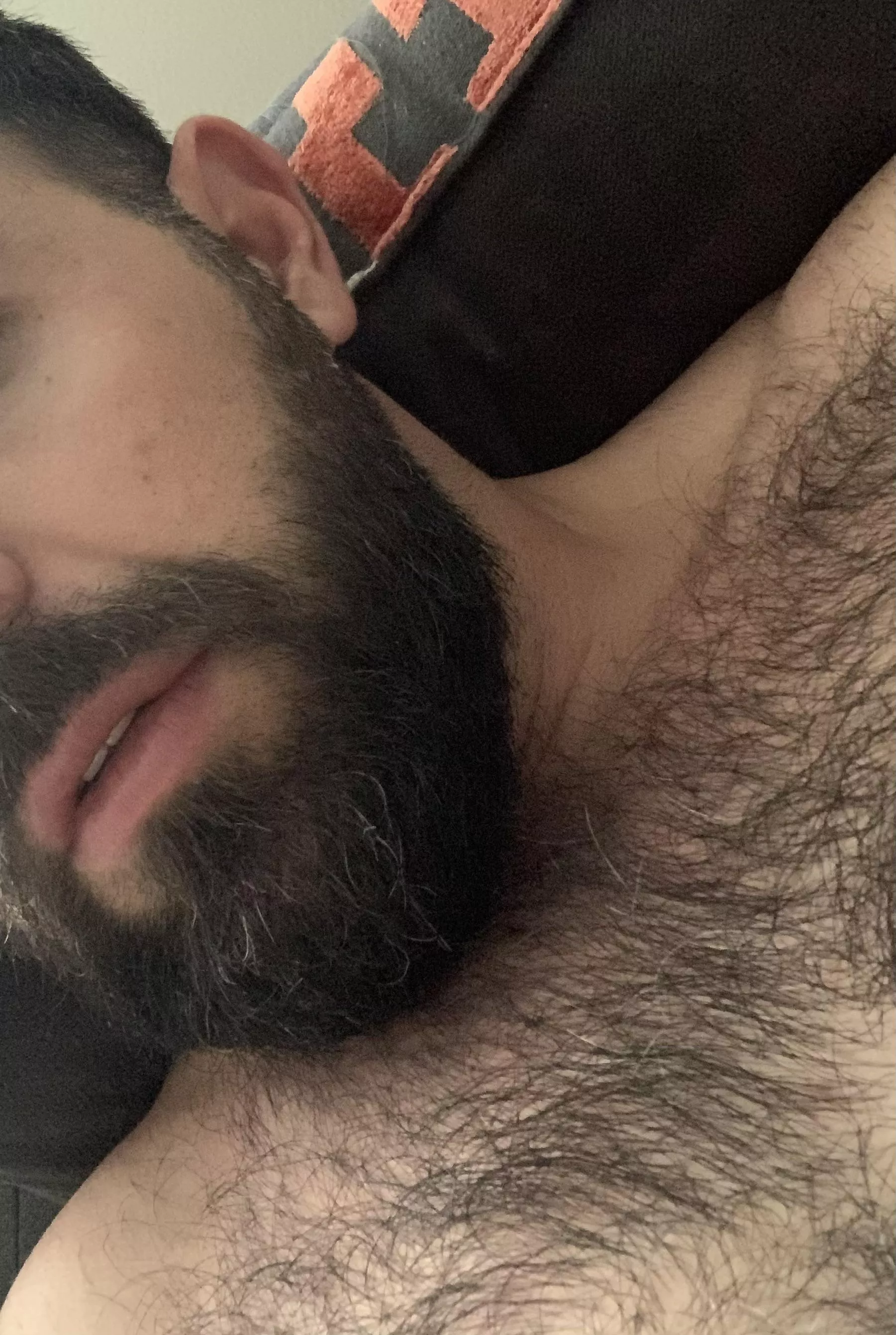 Beard and chest hair meet