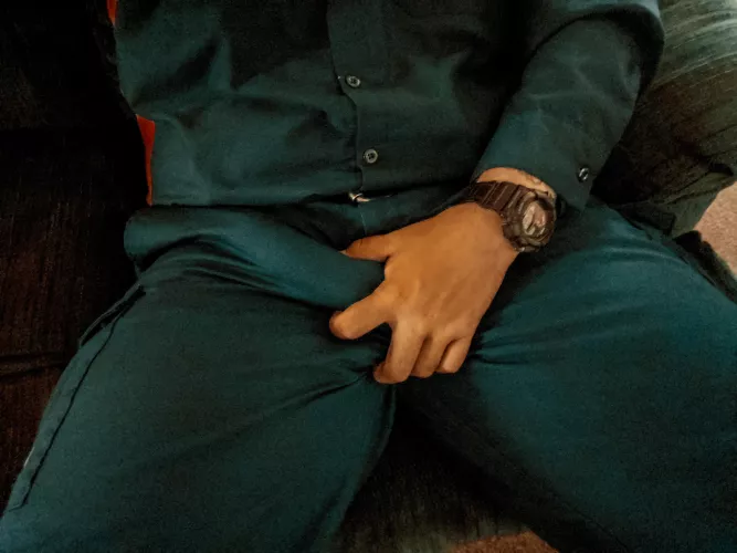 Before leaving for work.