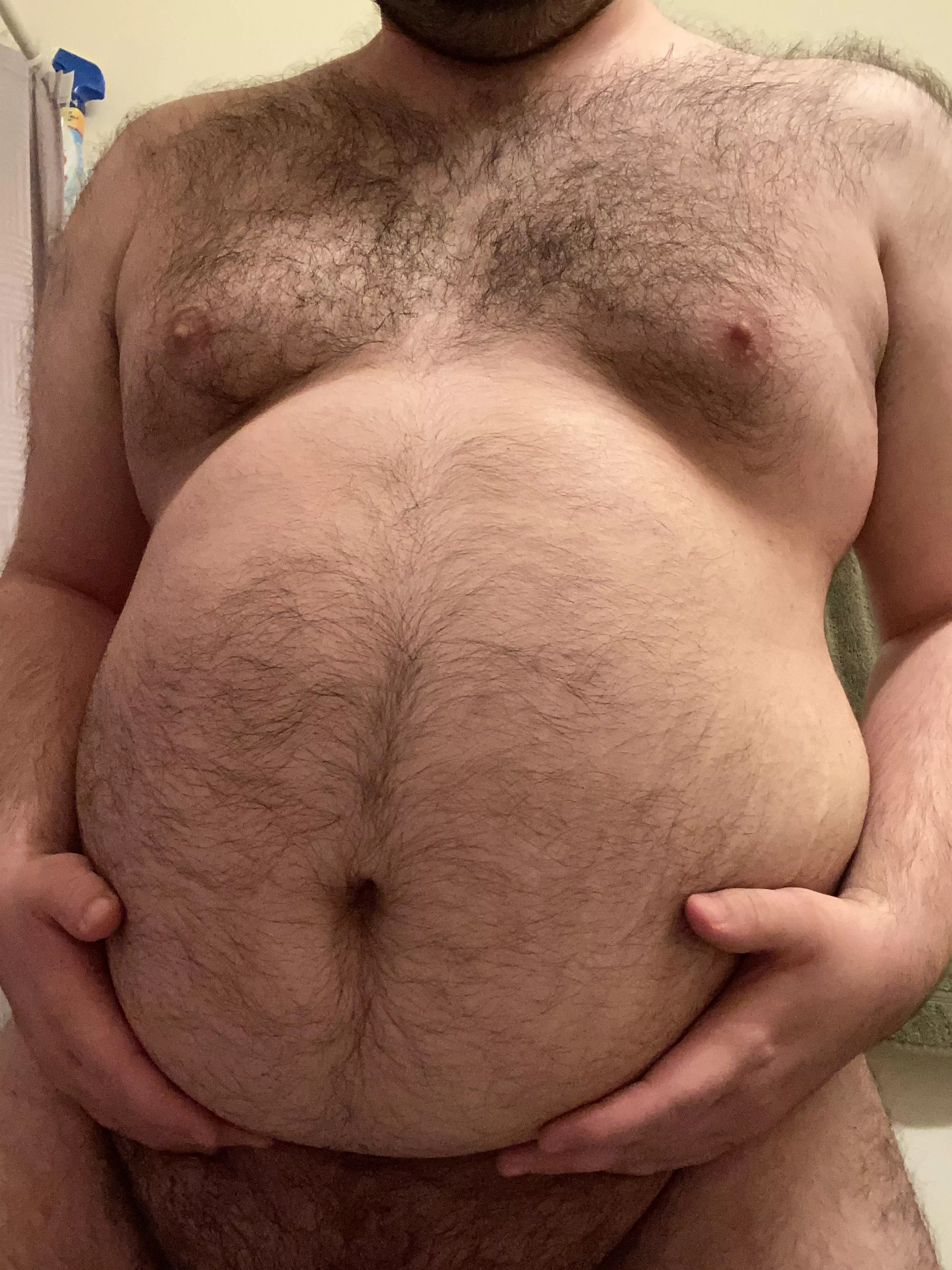 Belly rubs will help me grow, so don’t stop touching me