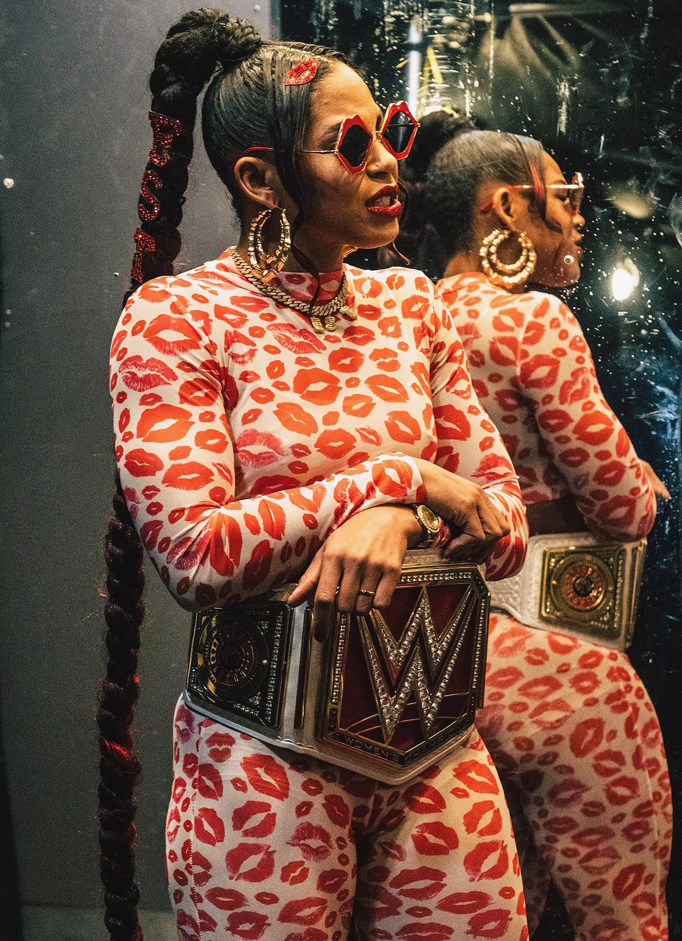Bianca backstage at Mania