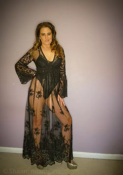 Black lace is classic.