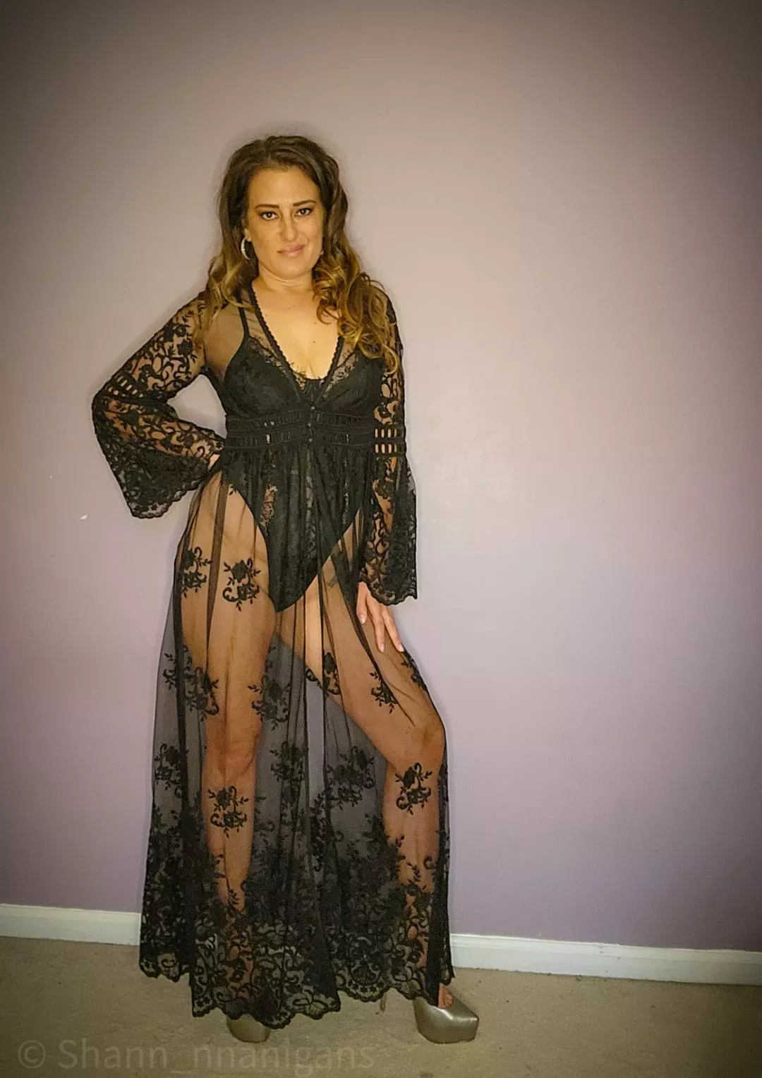 Black lace is classic.