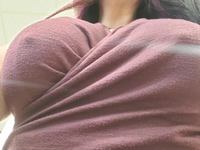 Braless at the office today 😉.