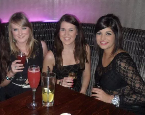 British babes having drinks