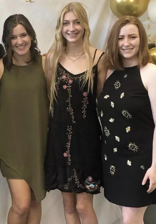 Brunette, Blonde, and Redhead. One of Each