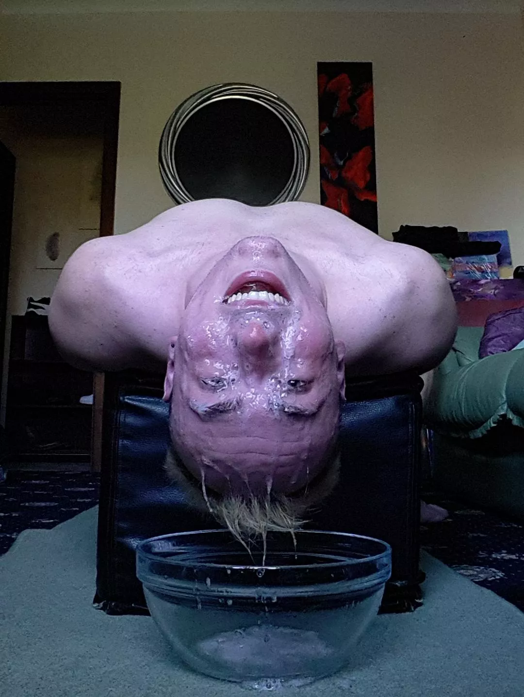 Bukkake and face fuck. . The guys made sure their cocks became the brushes and my face the canvas for their beautiful art. Glazed in cum like a doughnut 💓