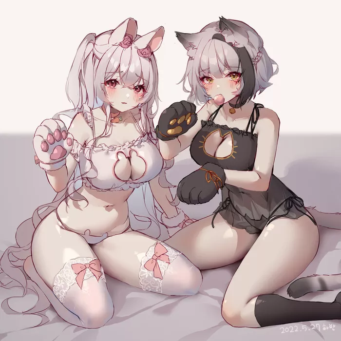 Bunny & Cat Girl
