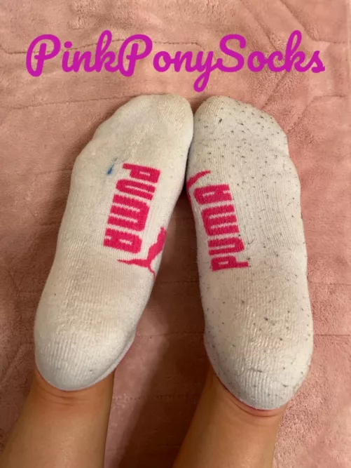 Buy my socks guys. You won't know what to do with actual smelly socks. This is day 2. Only in sneakers. -PinkPony