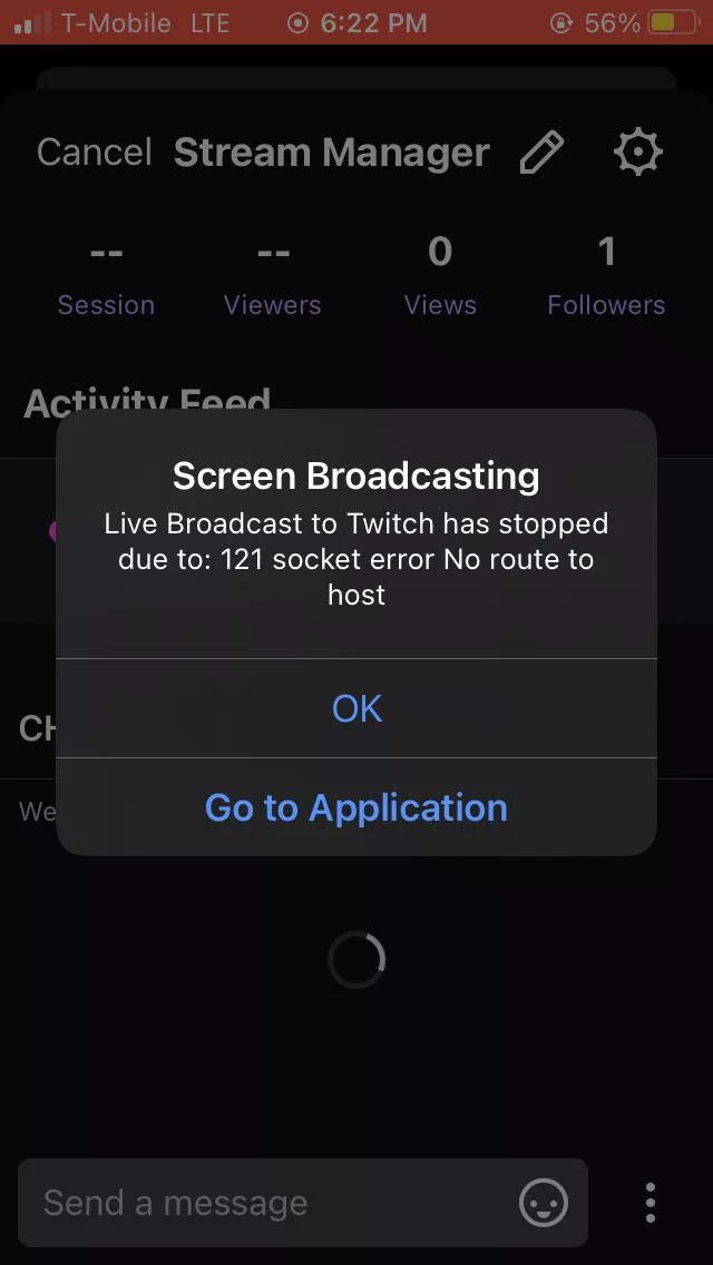 Can someone help me every time I try to livestream on twitch this pops up Can someone help me every time I try to livestream on twitch this pops up